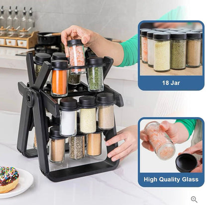 Rotating Spice Rack – 18 Jars