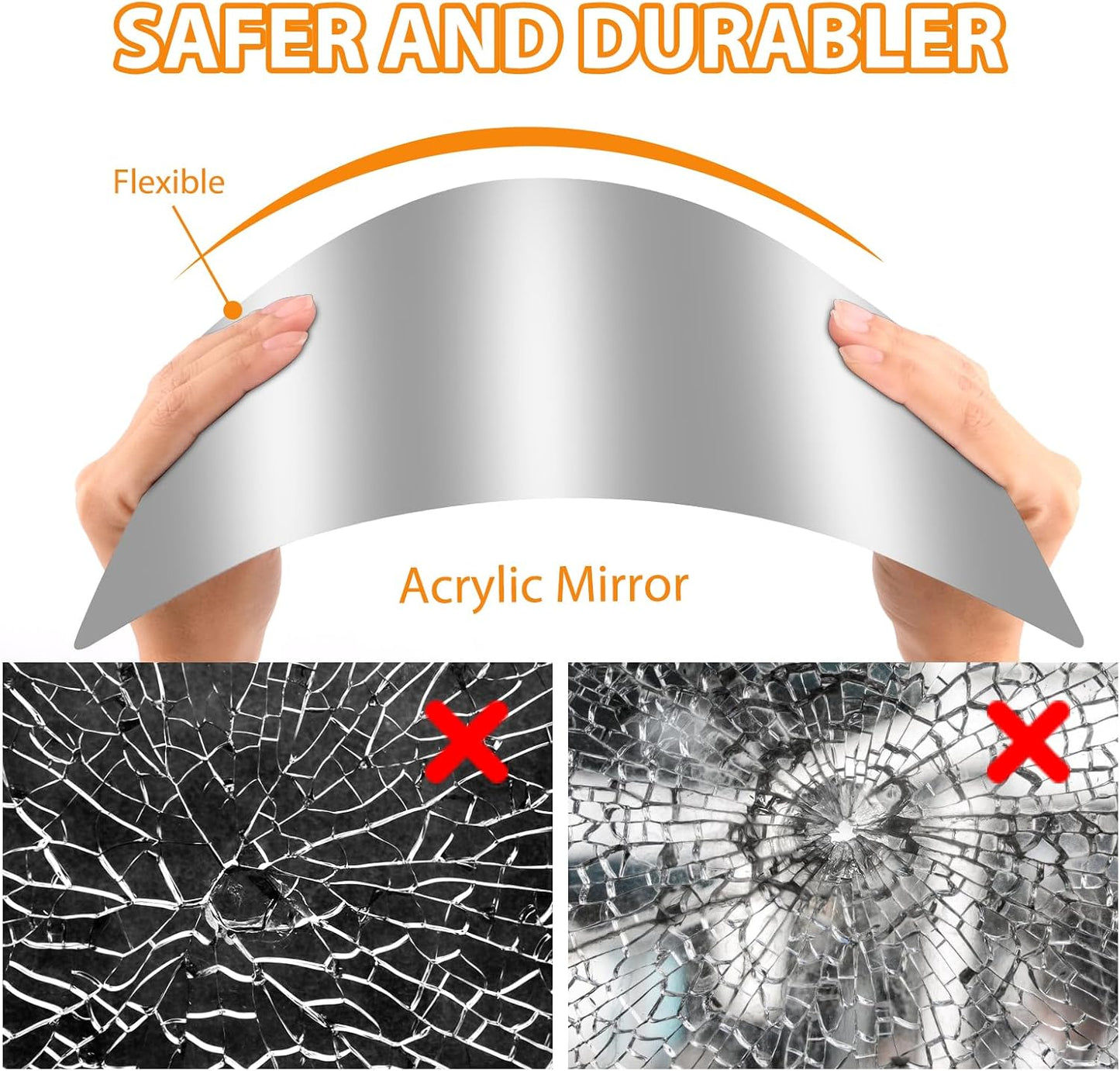 Wall Sticking Acrylic Mirror