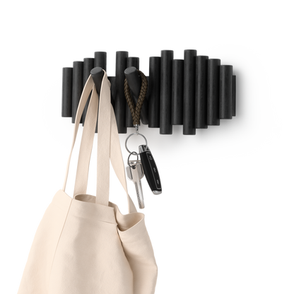 Real Pine Wood Wall Hook 5 Flip Down Hook.